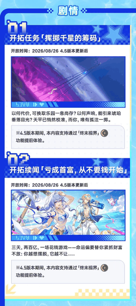 崩坏:星穹铁道「挥掷千星的筹码」4.5版本速览